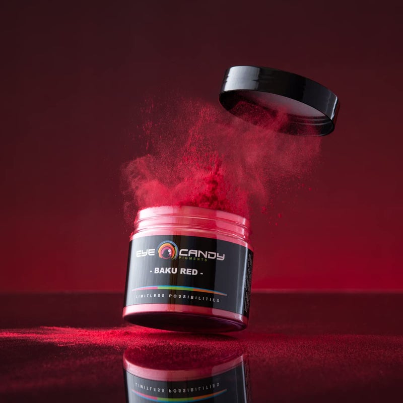 Eye Candy Pigments Premium Red Mica Powder - Baku Red (50gr) - for Epoxy, Resin, Soap, Paint, Woodworking, Acrylic Pouring, Bath Bombs, Fishing Lures - DIY Arts and Crafts Additive - Image 3
